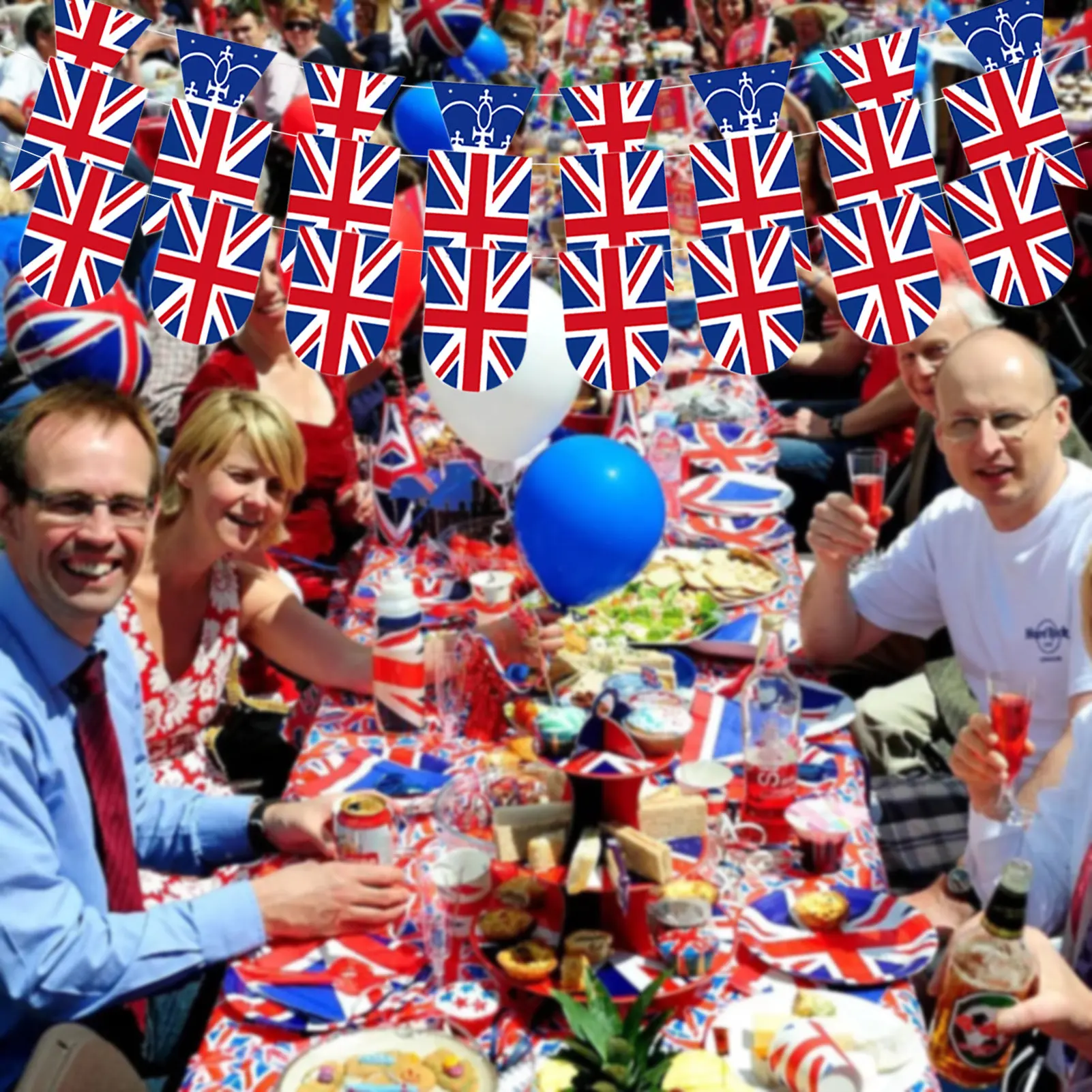 

Водонепроницаемый флаг-гирлянда в британском стиле для празднования, 2022