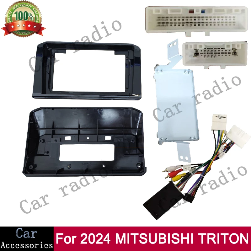 Фото 9-дюймовый для 2024+ MITSUBISHI TRITON, автомобильный Android-радио, стереоплеер, рамка, головное устройство, лицевая панель, крышка приборной панели, корпус №2