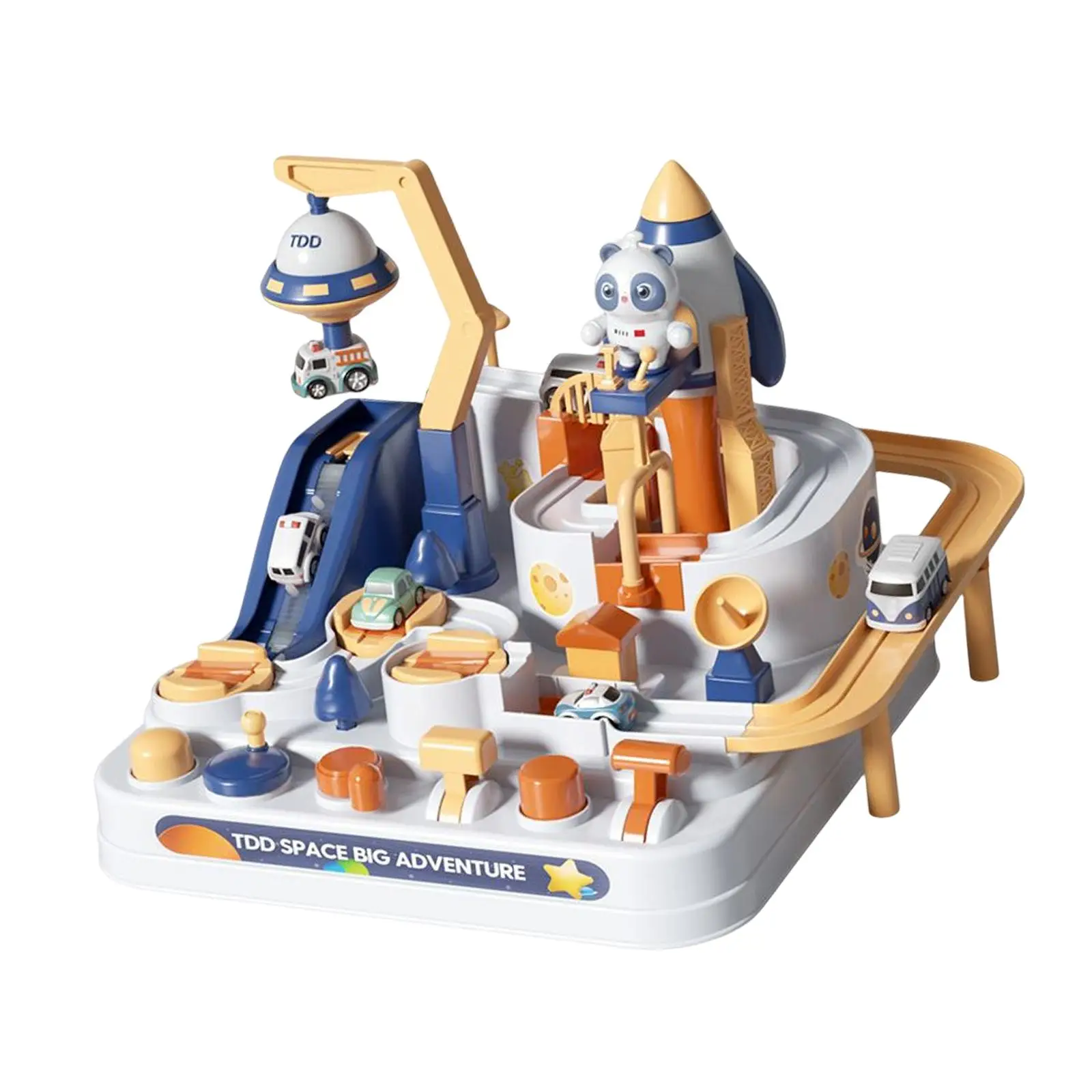 

Space Racing Rail Car Big Adventure Car Track Game Puzzle Rail Car Learning Game for Children Party Favors Toddlers