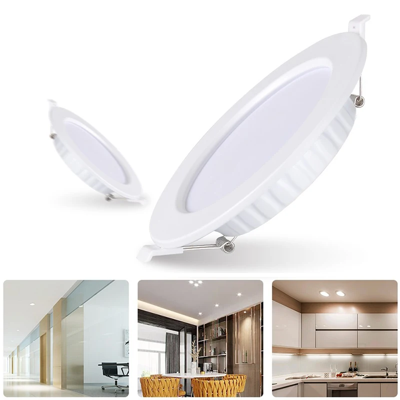 

Светодиодный светильник 12 Вт, 20 Вт, хит продаж встраиваемый круглый светодиодный потолочный светильник AC 220V Освещение в помещении теплый бе...