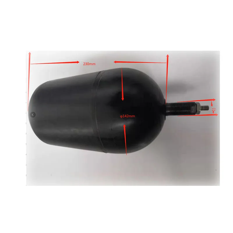 Acumulador hidráulico de goma, alta calidad, SB330, 4L x 7/8-14unvg5, NBR20/P460, comprobación de la presión de la vejiga, parte trasera inflable