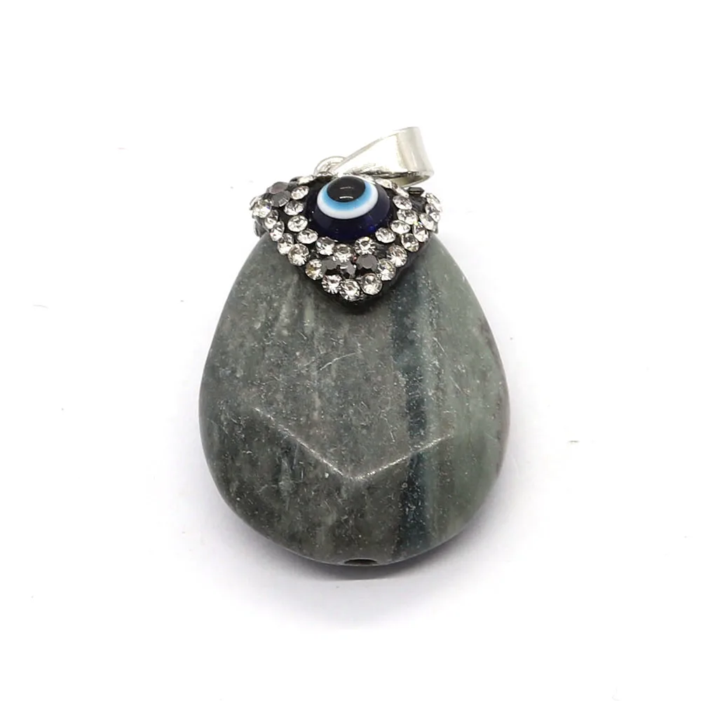 Нежный натуральный камень оникс яйцо кулон набор дьявольский глаз в форме сердца