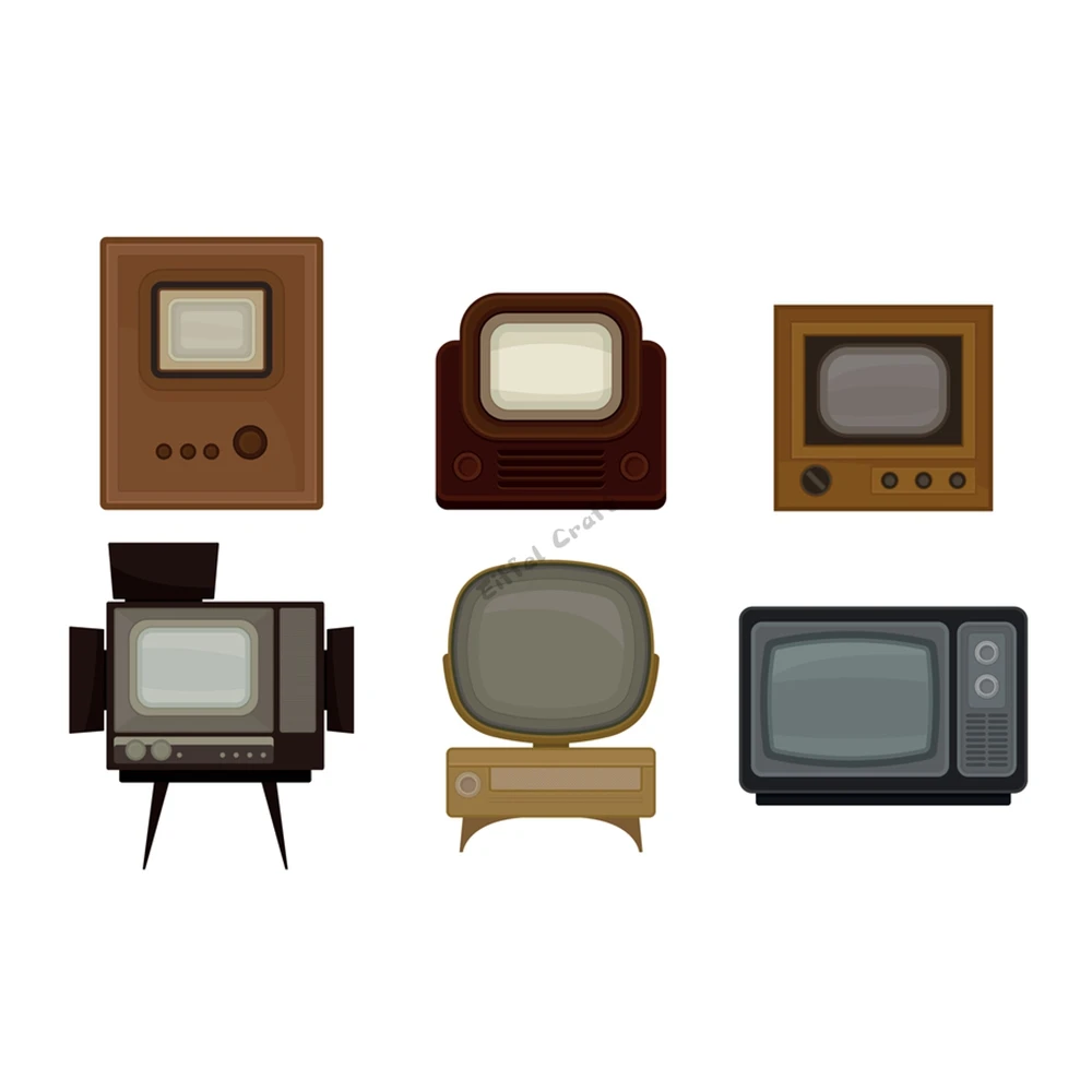 

Set Of Vintage TV Metal Cutting Dies New Diy Emboss Stencil Scrapbooking Dies For Card Making 2023