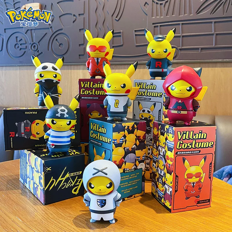 

Pokemon Pikachu Cosplay Anime Action Figure Kimetsu No Yaiba Model Doll Toys For Kid Gifts