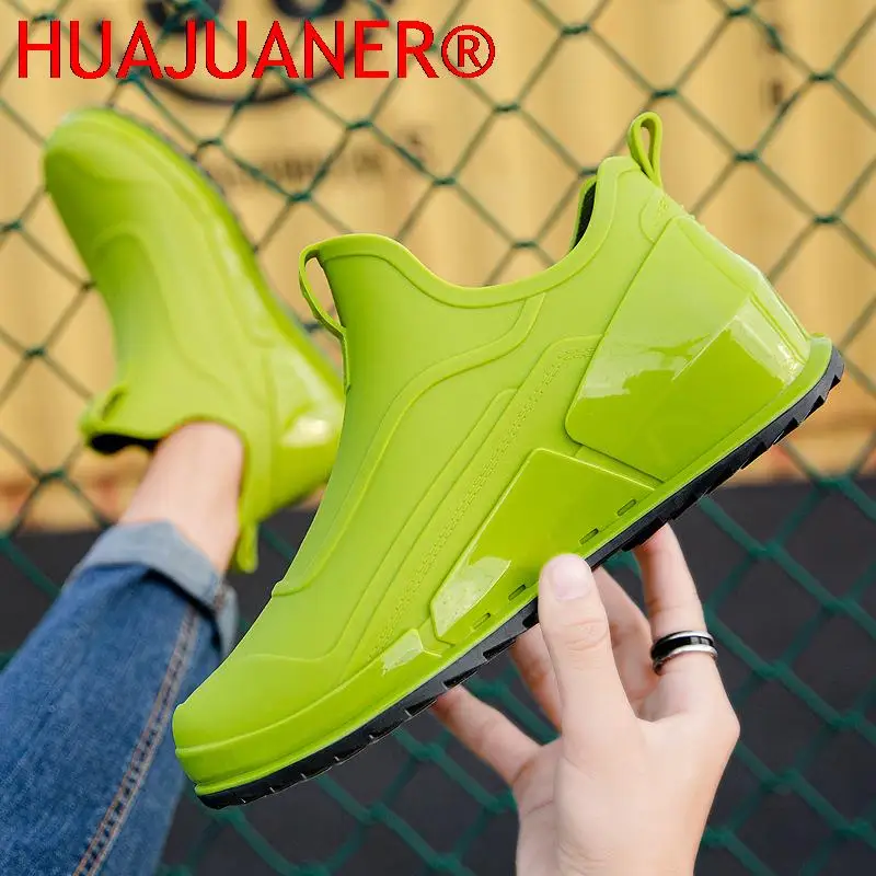 Новинка 2024 мужская уличная нескользящая походная обувь резиновые сапоги для