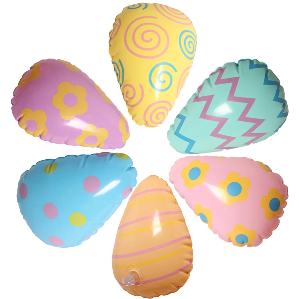 

6Pcs Outdoor Yard Garden Lawn Yard Garden Easter Inflatable Balls Novelty Easter Balloons for Easter Party Decor