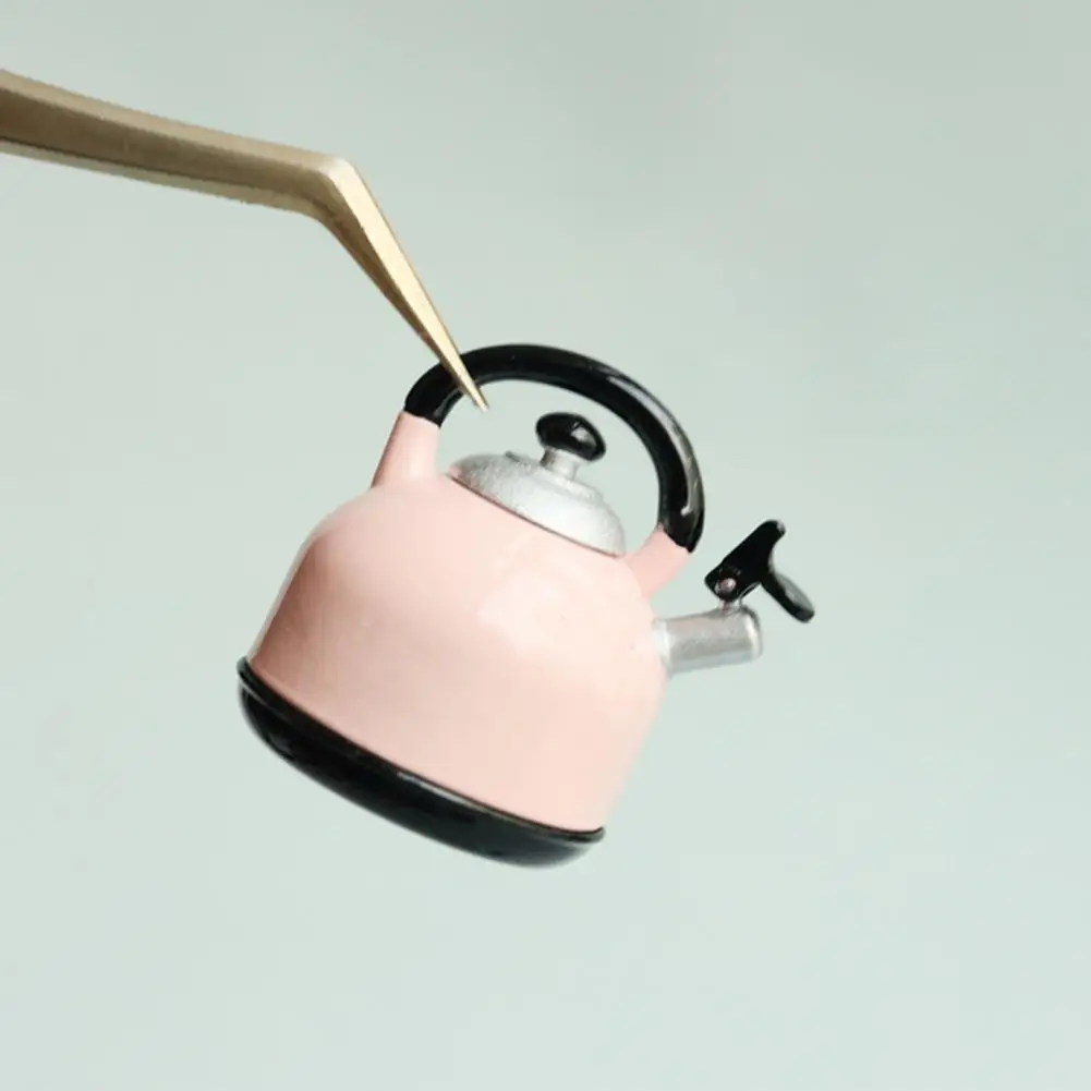 

Doll House Miniature Cute 4 Colors Mini Micro Landscape Dollhouse Kettle Simulation Water Kettle
