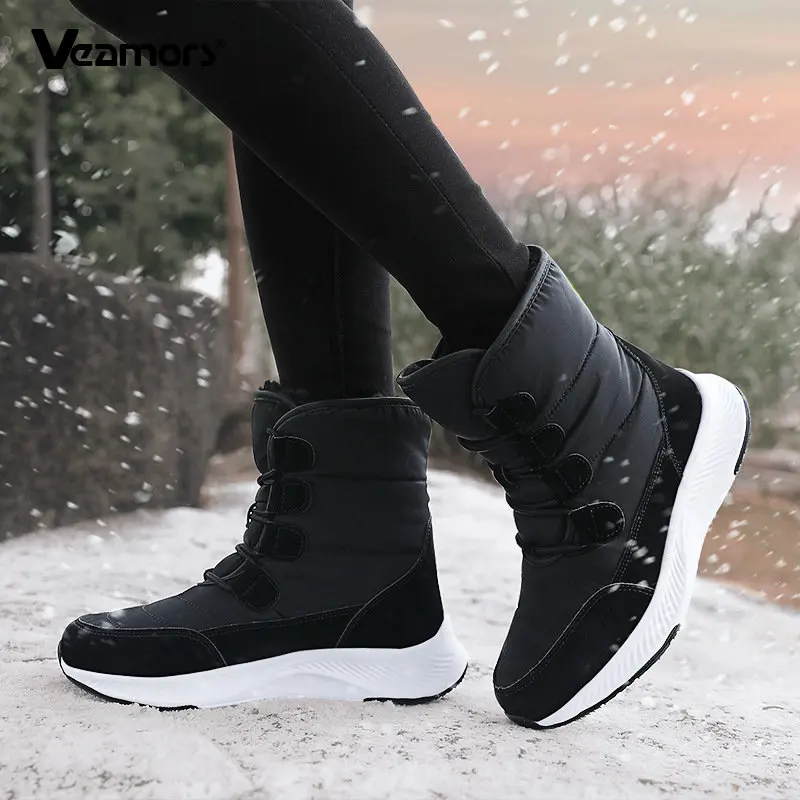 

Womens Snow Boot Warm Ankle Booties Waterproof Comfortable Winter Outdoor Sports Hiking Travel Ladies Non-slip Sneakers