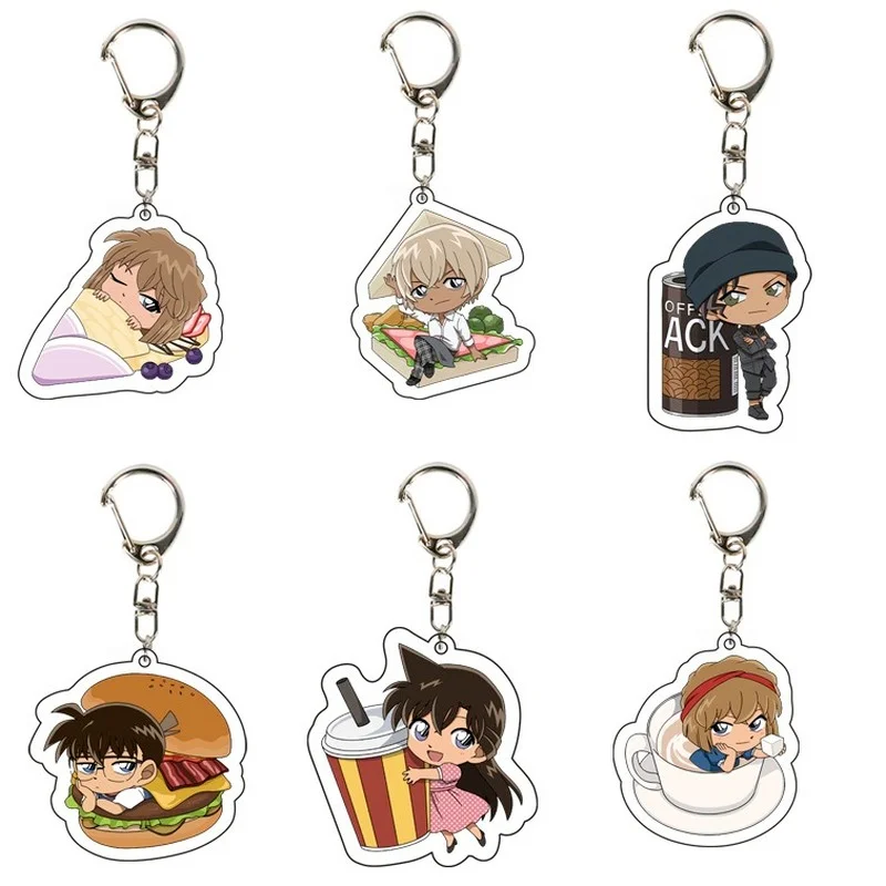 

1 шт. брелки для ключей из мультфильма аниме Детектив Конан Kudo Shinichi Kaitou Kiddo акриловая сумка Подвесные Брелки для подарка унисекс