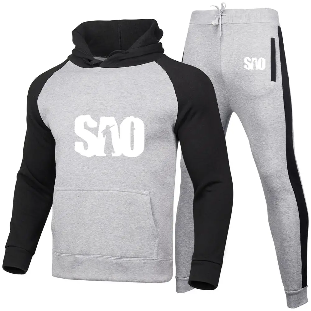 

2022 new SAO sword art online Men's jackets hoodieSpring Autumn Fashion O-neck Cotton Short Sleeve Harajuku Mans Sportswear