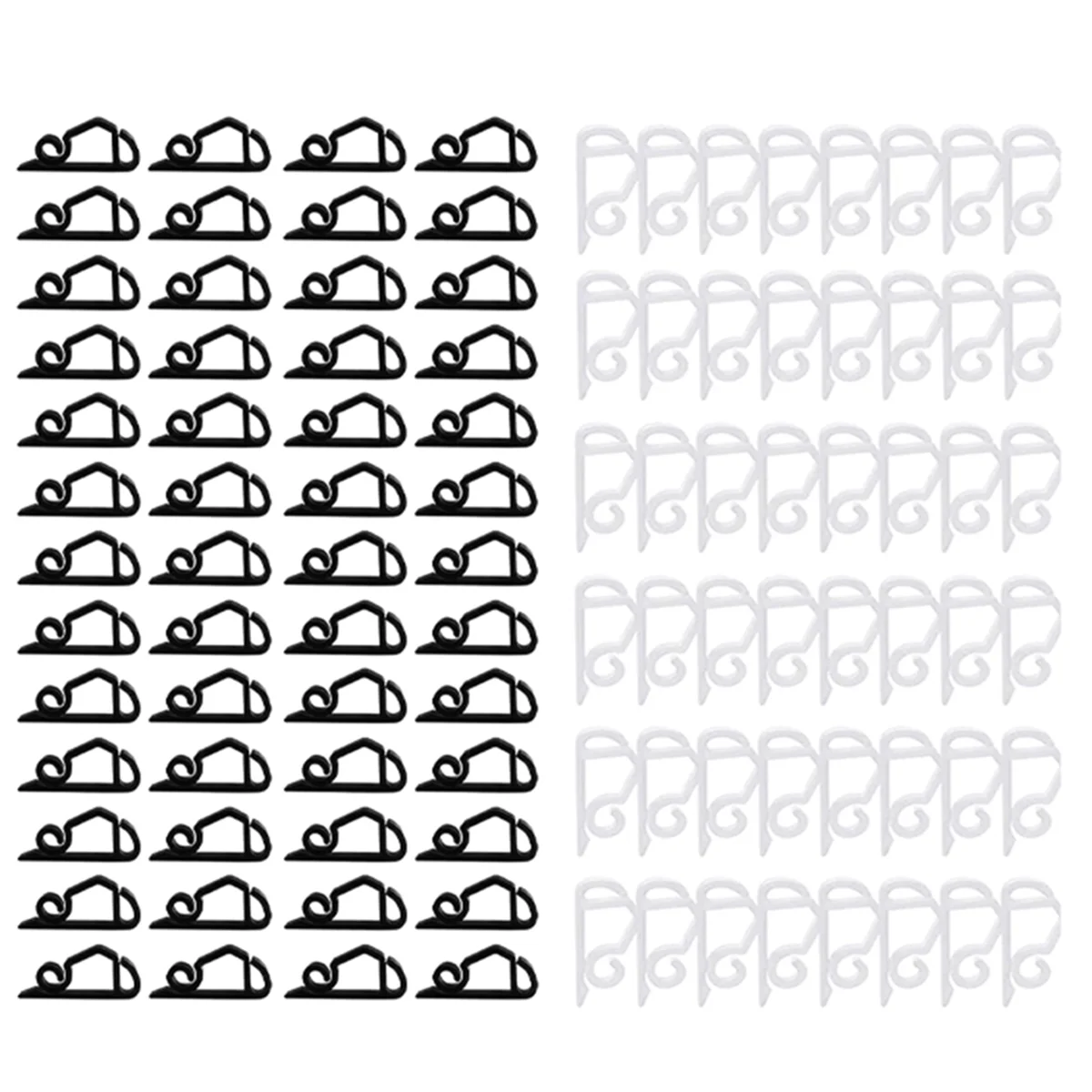 

240PCS Christmas Gutter Light Clips Hooks for Hanging Outdoor String Lights for Outside Rope Lights Black White