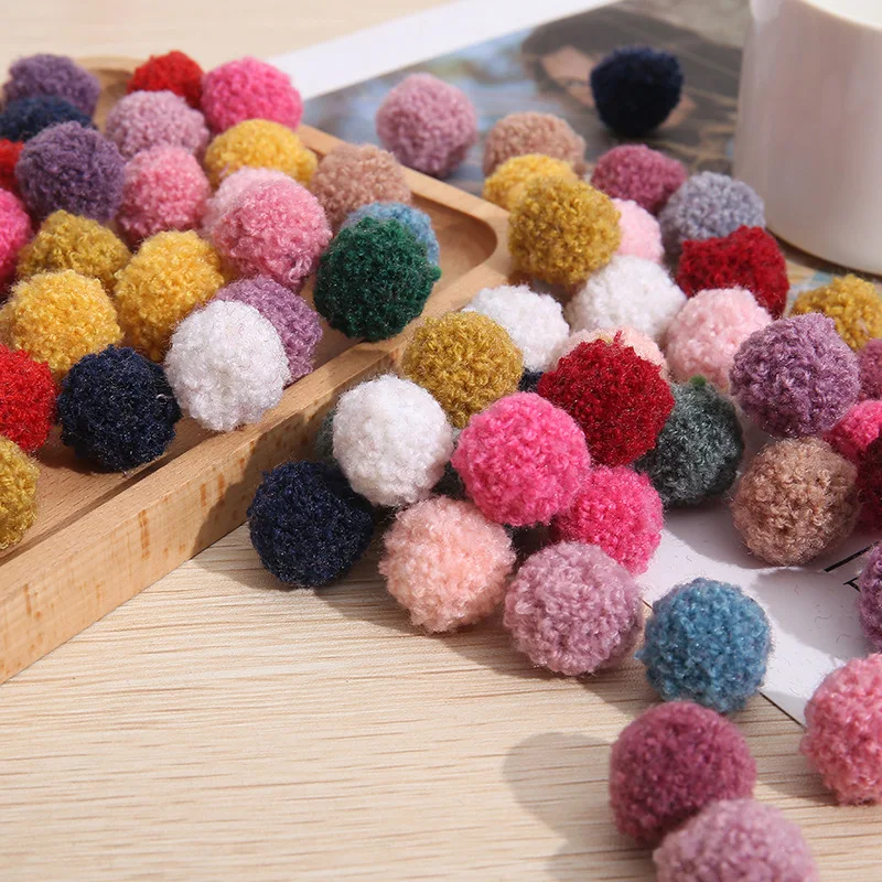 1000 шт. 1 5/2 см искусственное плюшевое искусство круглые однотонные аксессуары для