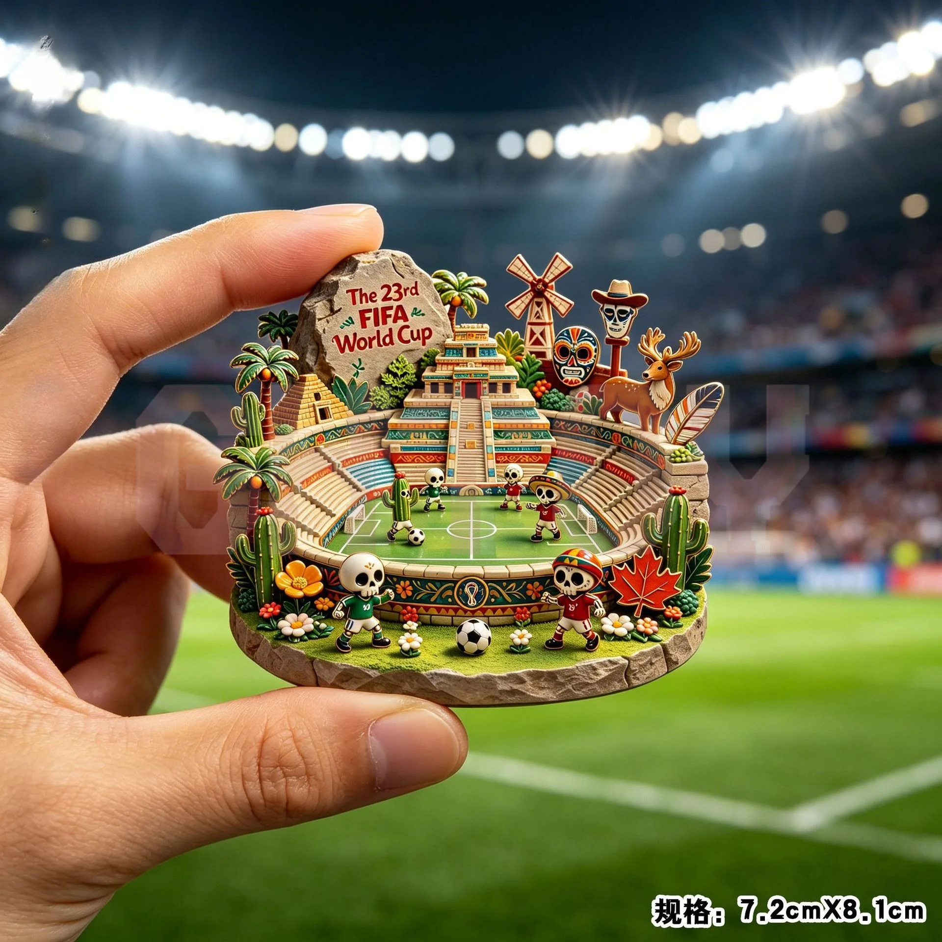 Фото Металлический магнит на холодильник FIFA 2026: сувенир для футбольных фанатов, магнитная наклейка на холодильник, декор для дома, коллекционный подарок (Мексика, США, Канада) №1