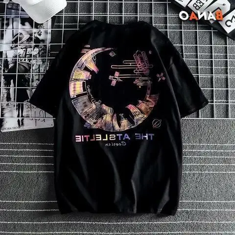 

2023 New Short Sleeve Summer Round Neck Half Sleeve Loose Fashion Brand Large T-shirt Youth Underlay Top Men's