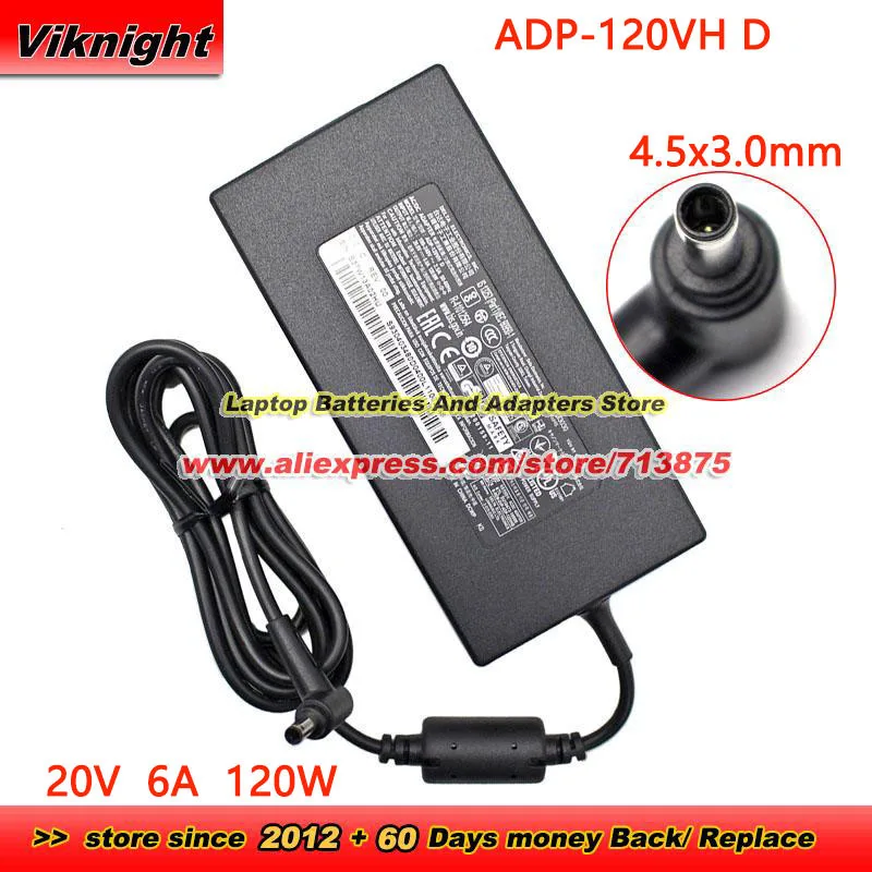 Фото Оригинальный адаптер переменного тока ADP-120VH D для DELTA 20V 6A 120W для ноутбуков MSI GF63 THIN 10SC-005FR 10SC-073MY 10SC-017XES 10SC-222 MS-16R5 №1