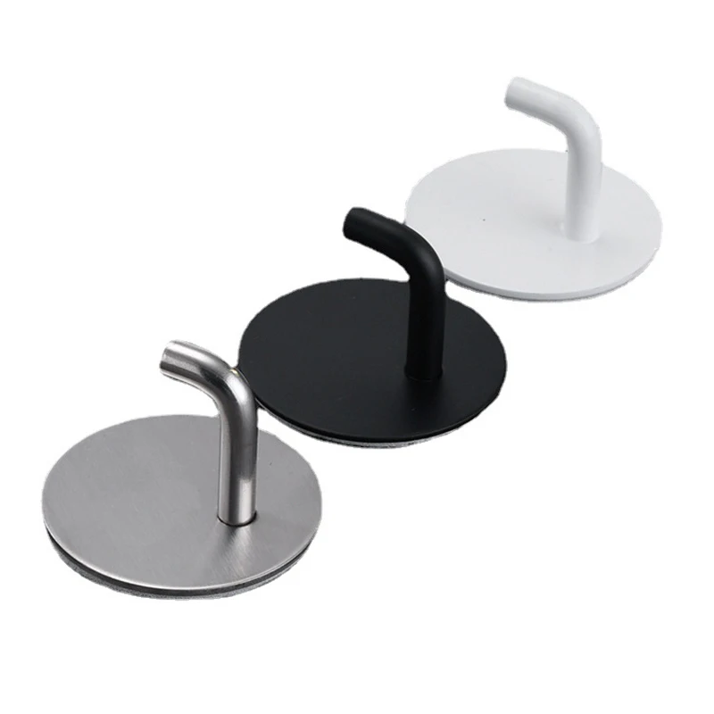 

Self Adhesive Hook Wall Hook Rack Towel Hook For Bathroom Stainless Steel Coat Hook Rustproof Hook Hanger Bathroom Acces