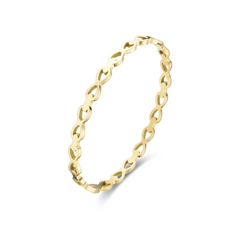 FYSARA классический браслет из нержавеющей стали с выдолбленным дизайном и номером