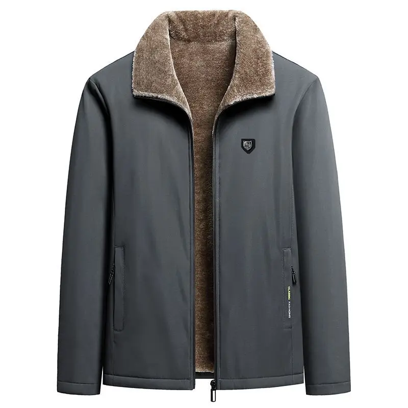 Winter Jacket Mens Parkas Thicken Warm Coat Man Stand Collar Jackets Solid Color Parka Coat Men Fashion New Streetwear F07