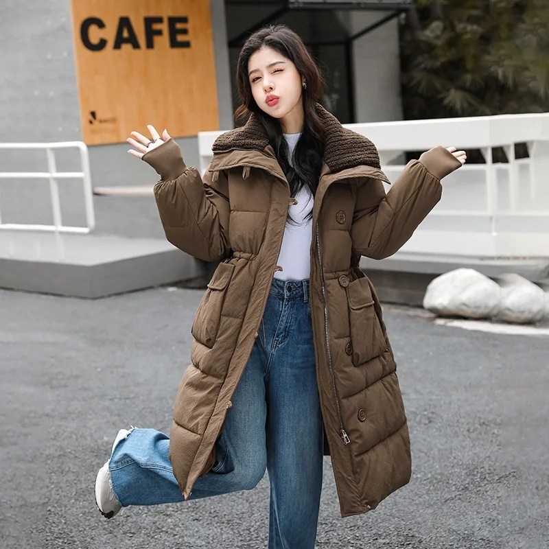 Популярный модный костюм из овечьей шерсти с отрезным воротником хлопка длинное