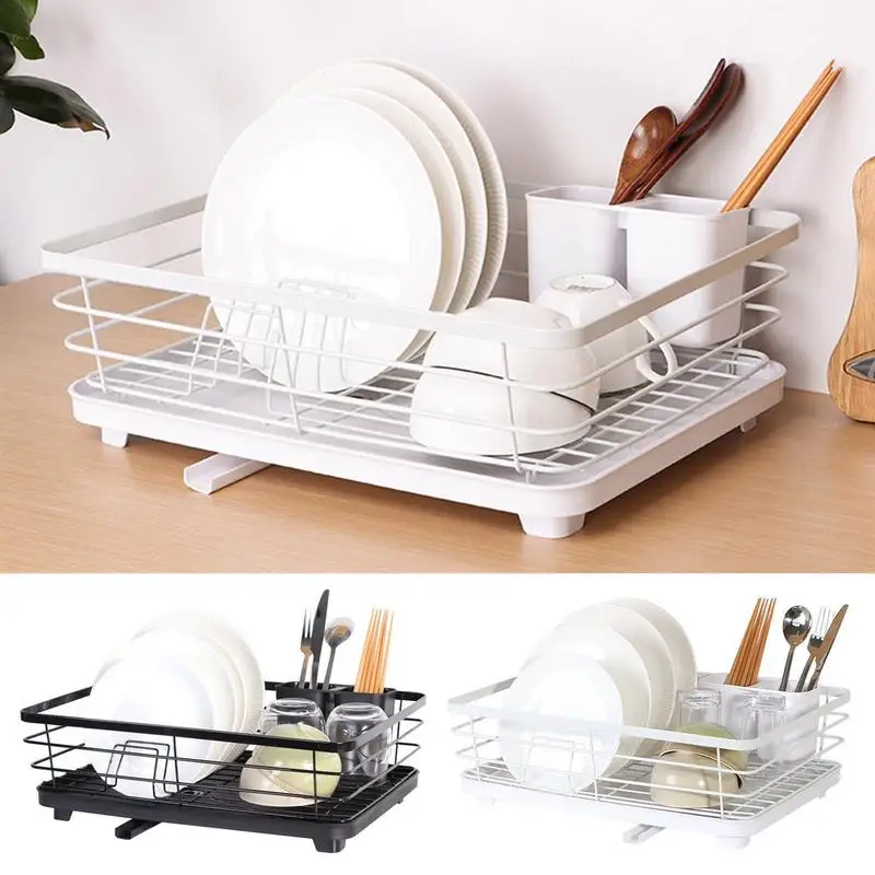 

Sink Dish Drainer Multifunctional Plates Rack Durable Bowl Cup Drainer Stand For Counter Top Home Cooking Kitchen Accessories