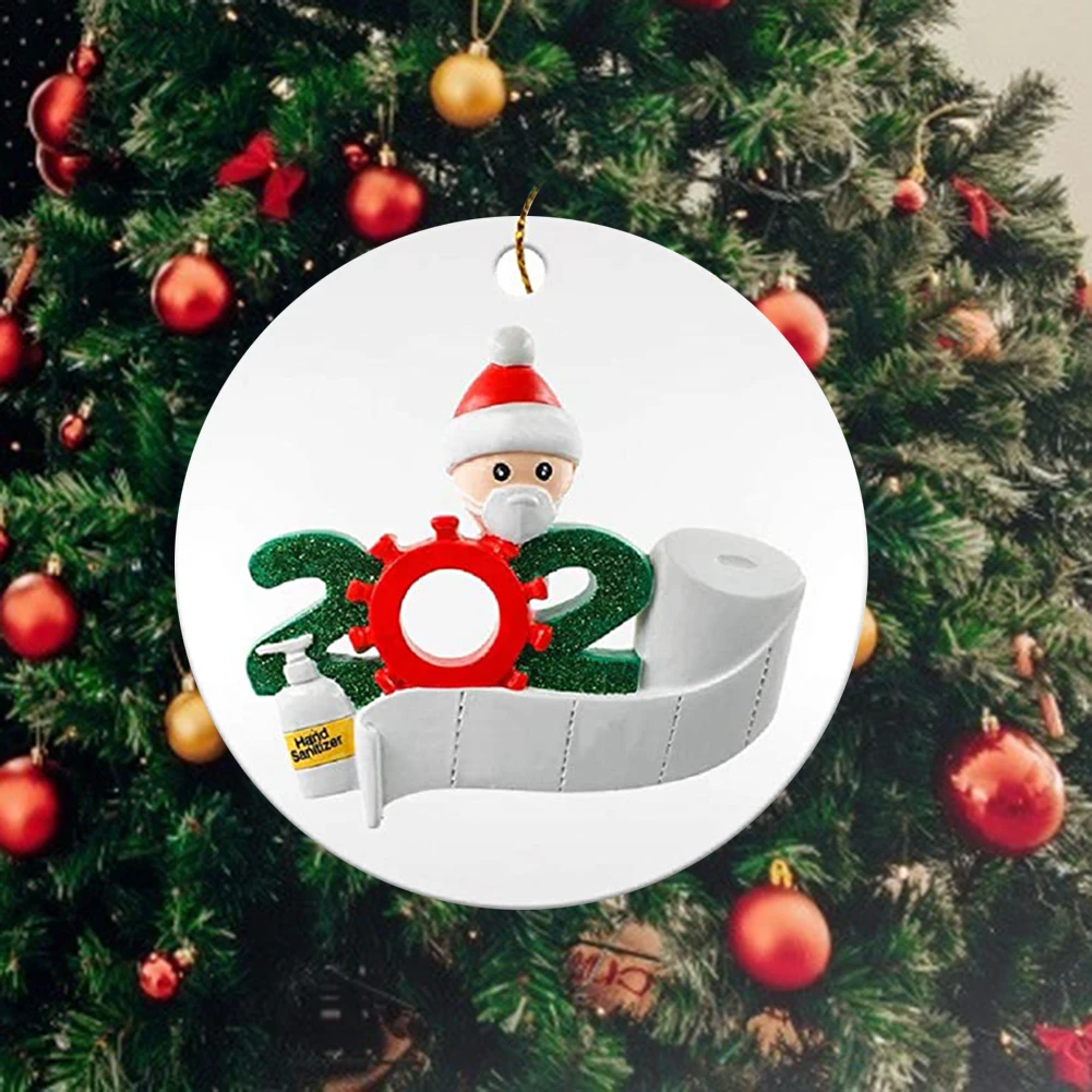 

Подвесное украшение для рождественской елки, персонализированный 3D человек, Санта-Клаус с маской, украшение для рождественской елки, празд...