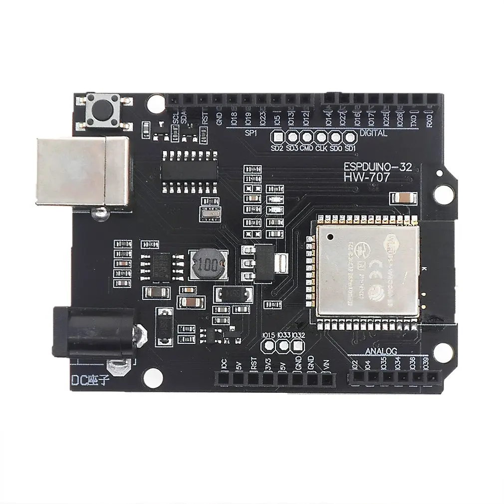 

ESPDUINO-32 Wireless Development Board Picture Transmission And Reception Black Hardware High-tech Module Designed Dropshipping