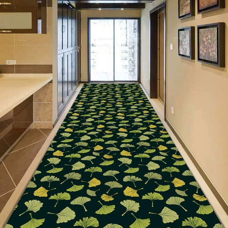 Reese Ginkgo Biloba Silhouette Lobby Carpets Living Room Porch Veranda Long Rugs Hallway Corridor Aisle Restaurant Wedding Decor |
