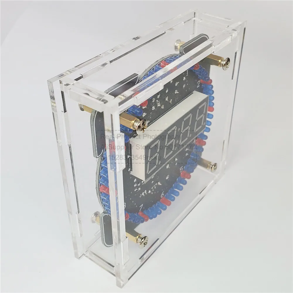 Электронный комплект сделай сам часы с вращасветодиодный светодиодным чипом IC