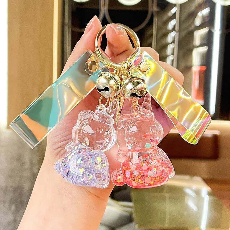 Мультяшный светящийся в темноте Единорог милая подружка Бриллиантовая цепочка Маленькая подвеска цепочка для ключей парные украшения оптовая продажа