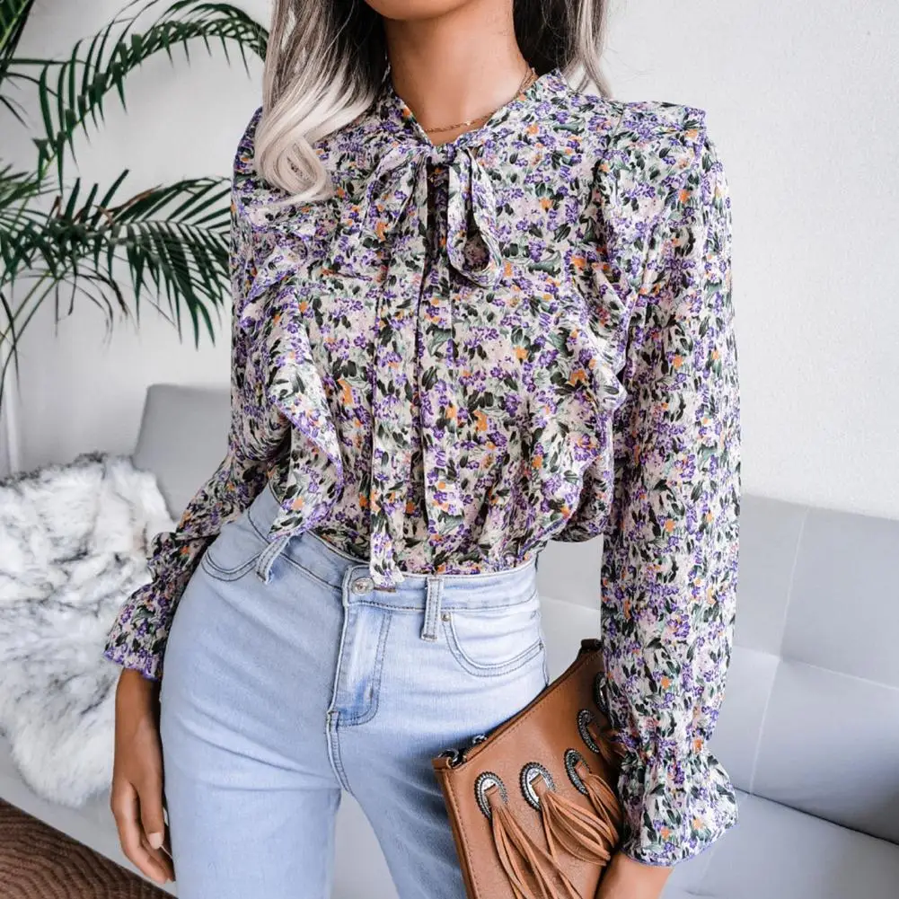 

All-matched Lightweight Elegant Office Lady Chiffon Blouse Female Clothing