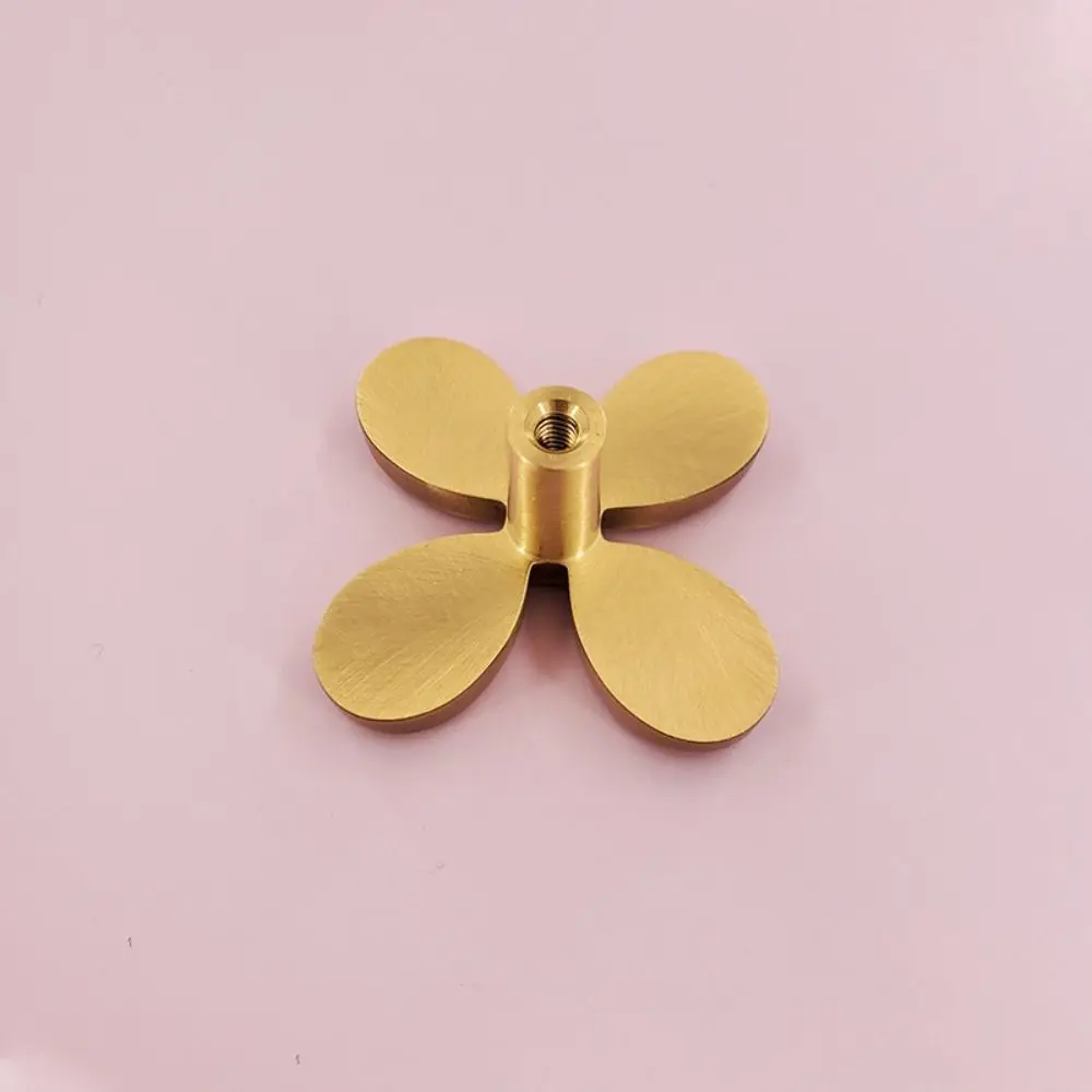 Латунные дверные ручки медное уплотнение глазурь в форме цветка выдвижной ящик