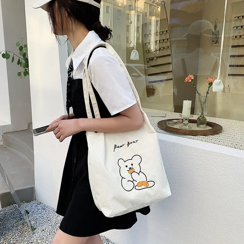 

Женская сумка, Вельветовая Дорожная сумка-мессенджер через плечо для покупок в японском стиле, простая вместительная сумка через плечо для студентов, Новинка