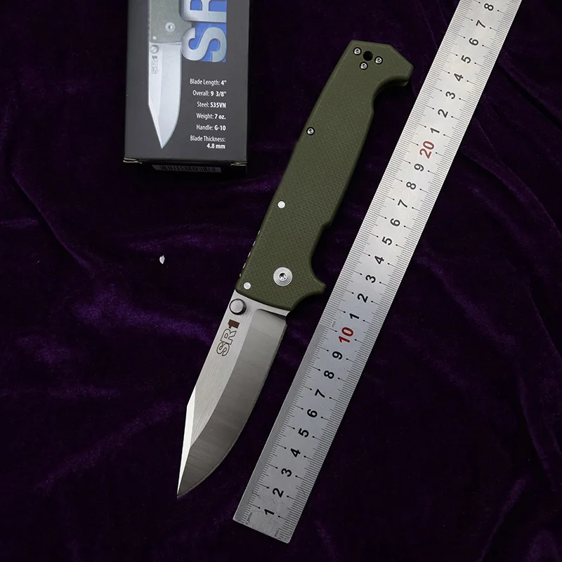 Лезвие LEMIFSHE 2022 Cold SR1 Mark S35VN G10 медные шайбы со стальной ручкой Охотничий