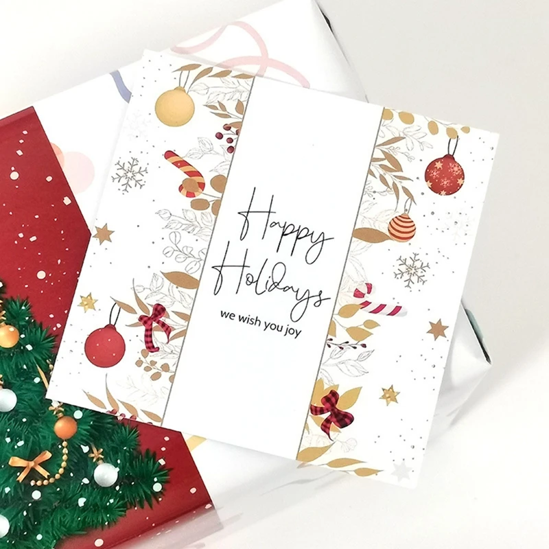 

30Pcs Merry Christmas Greeting Card Postcard Xmas Thank You Card Christmas Gifts Message Card Envelope Holiday Wrapping Card