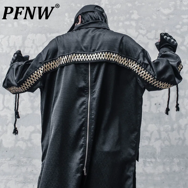 

Мужская свободная ветровка PFNW Sping, черная Осенняя верхняя одежда средней длины, модель 12A8120