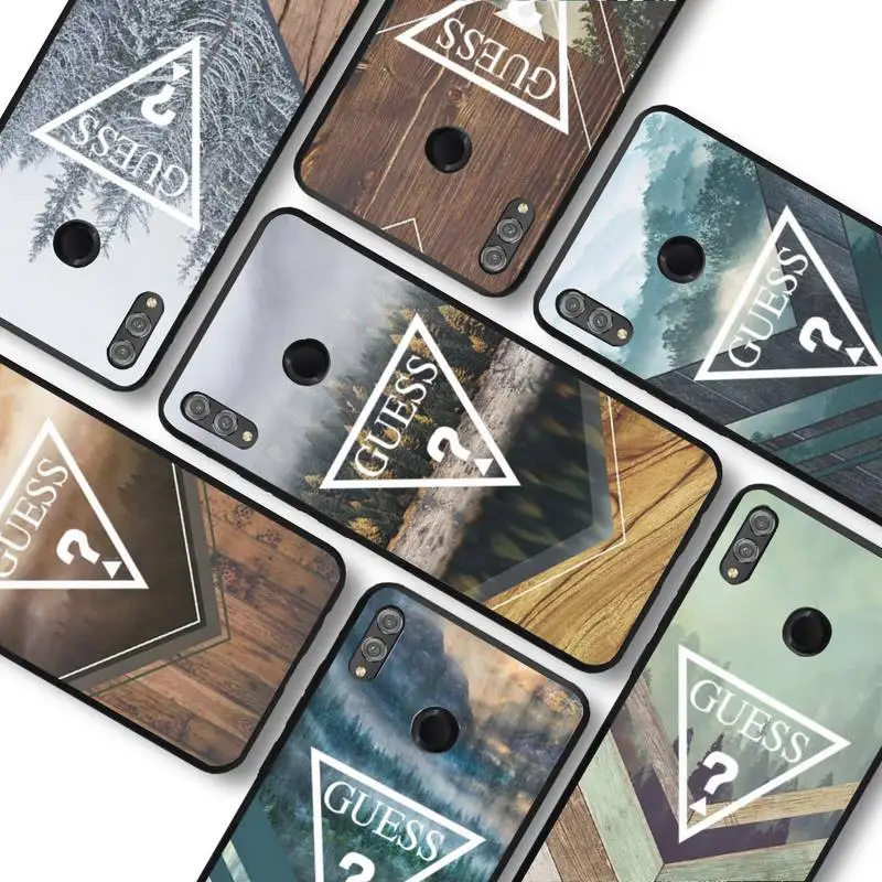 

Luxury Guess Forest Geometry Wood Nature Phone Case For Huawei honor10Lite 10i 20 8x 10 Honor9lite 9xpro Coque
