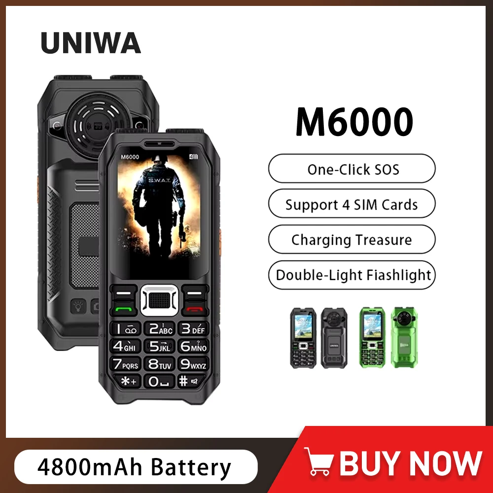 Внешний аккумулятор Uniwa M6000 2G 2 3 дюйма FM-радио MP3
