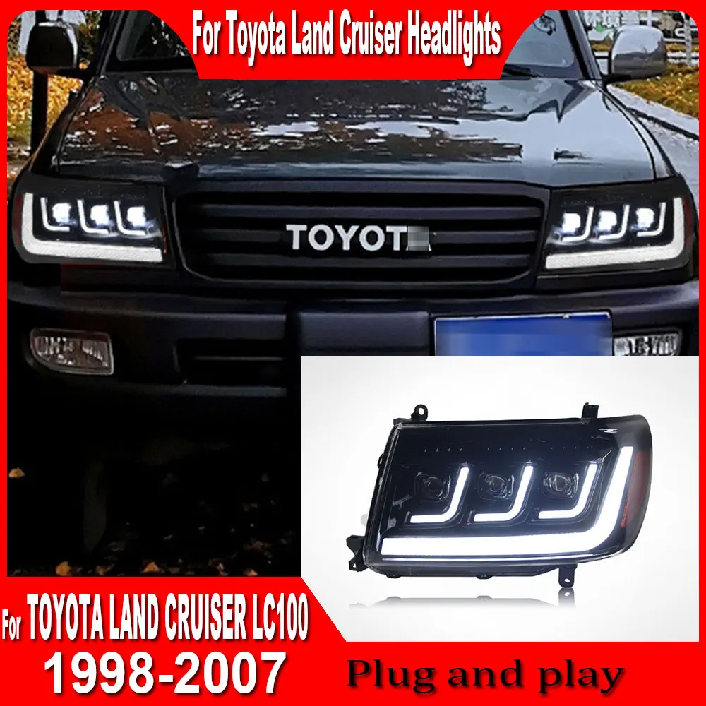 2 шт. автомобильные фары для Toyota Land Cruiser LC100 1998-2007