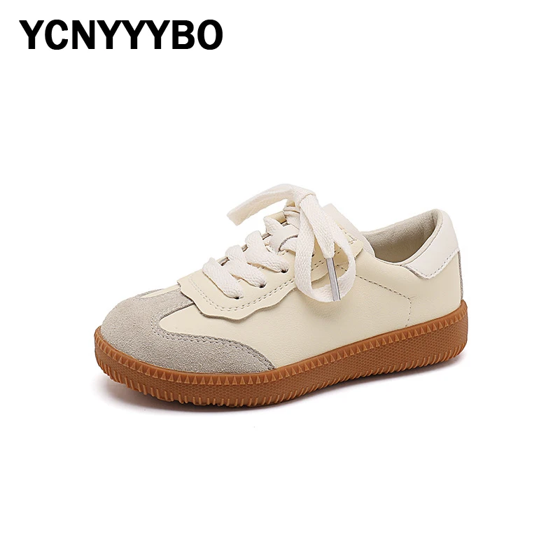 

Кроссовки детские кожаные, повседневные, без шнуровки, брендовая обувь, массивные кеды для мальчиков и девочек, на осень