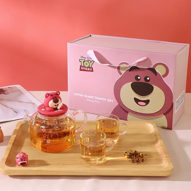Дисней Клубника Винни Пух мультфильм дом один горшок две чашки стеклянный чайный
