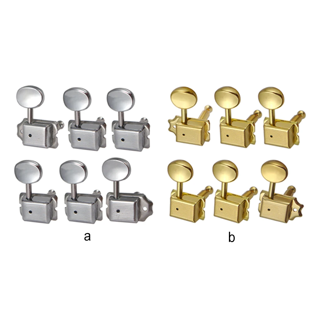 

6 Pieces Electric Guitar Machine Head Tuning Pegs Guitars Tuner Knob Key Stringed Instrument Repair Replacing Parts Gold