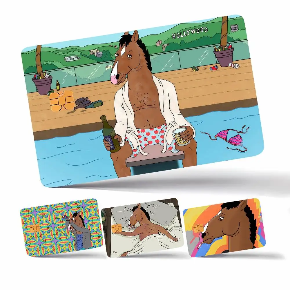 Фото Анимационные наклейки на кредитные карты B-BoJack H-Horseman: идеальный подарок, уникальный дизайн №3