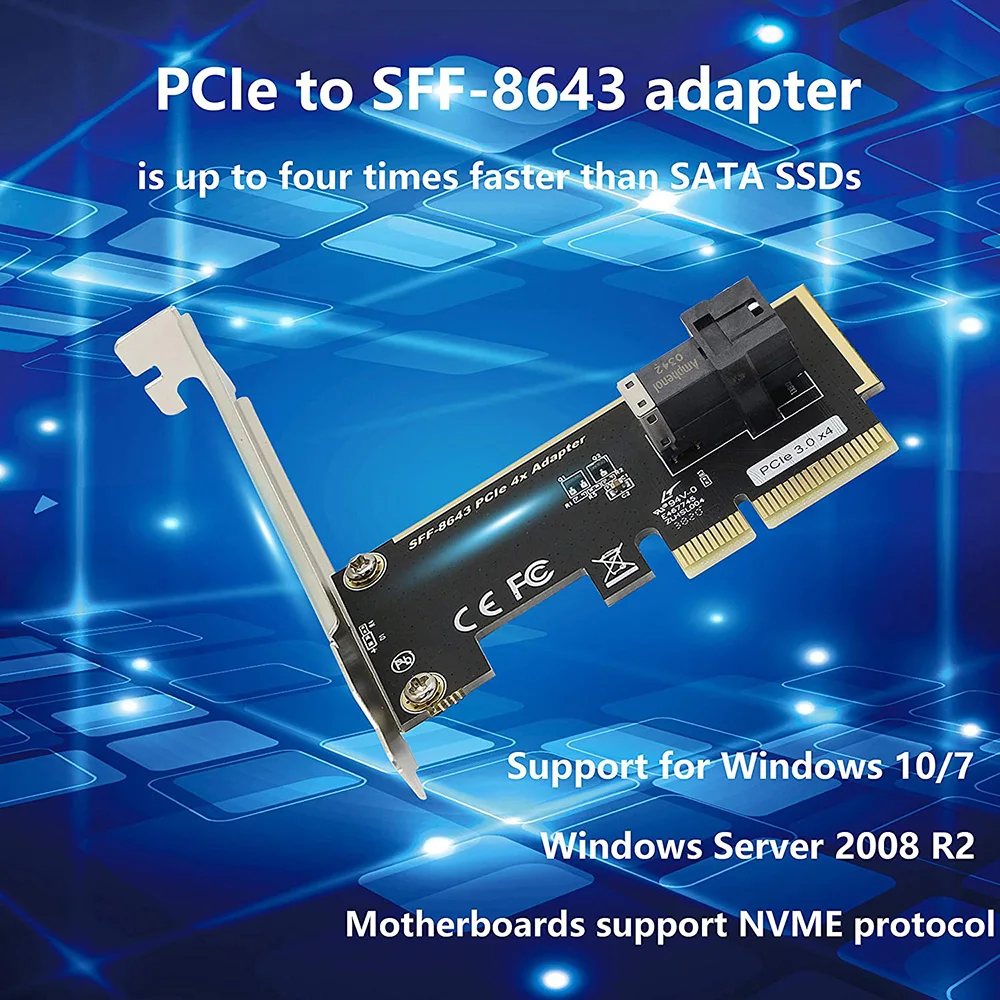 Адаптер PCI Express для телефона адаптер PCIe NVMe U.2 SSD - 2 5 &quotNVMe PCIE 4X совместим со слотом X4