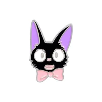 cute black cat look fashionable creative cartoon brooch lovely enamel badge clothing accessories
