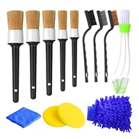 13 pieces vehicle cleaner auto detailing brush set for cleaning wheels interior exterior leather air vents car cleaning tool kit
