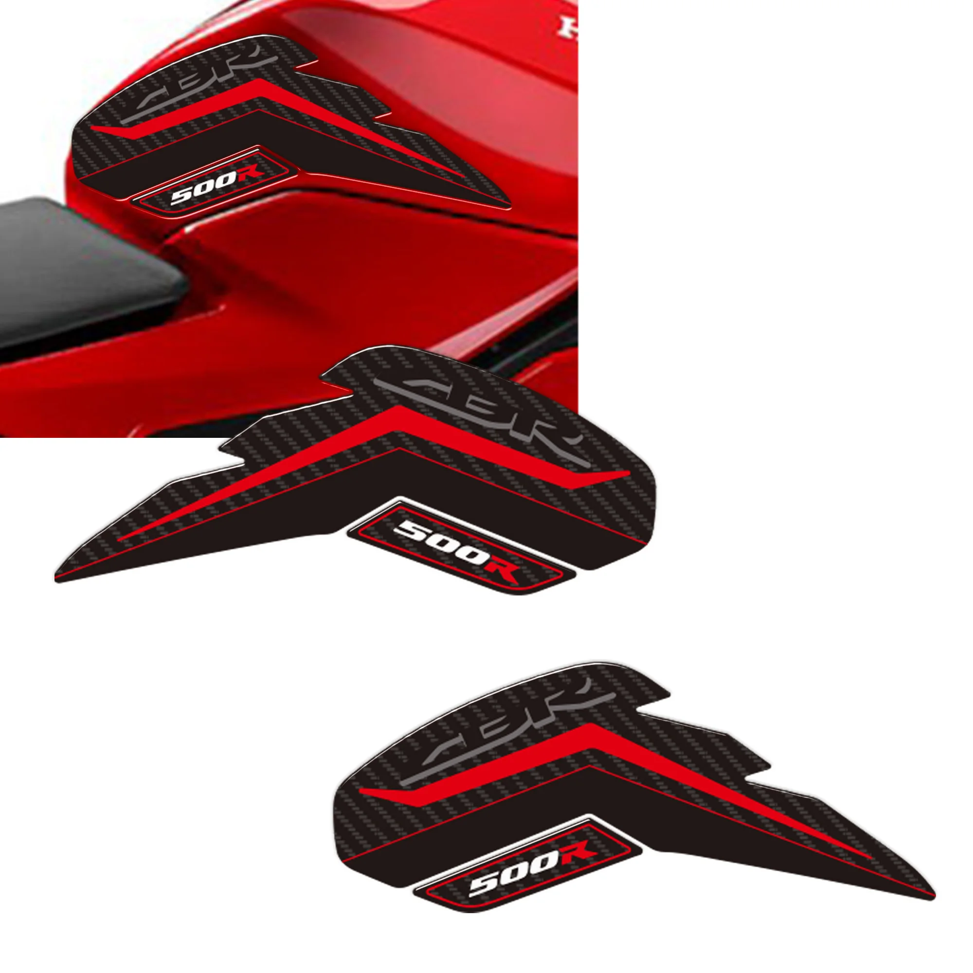 Фото Наклейки-декали для Honda CBR500R CBR 500 R, самоклеящиеся, 2024, аксессуары для мотоциклов, 3D защита топливного бака №3