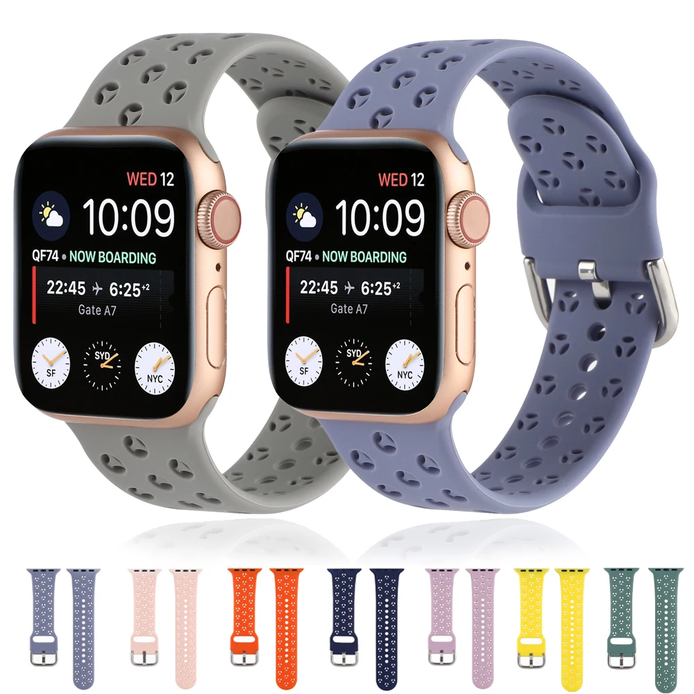 

Strap for Apple Watch Bands 49mm 45mm 44mm 42mm 41mm 40mm 38mm Rubber Bracelet Smart Watchs Belt for iWatch Ultra SE 8 7 6 5 4 3