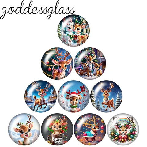 Стеклянные фотокабошоны Goddessglass круглые 10 шт.