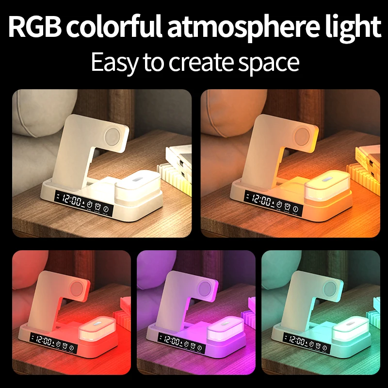 

Беспроводное зарядное устройство 3 в 1, 15 Вт, для iPhone 14, 13, 11, Apple Watch