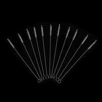 15pcs new stainless steel soft washing bottle brush straw cleaner water cup cleaning tools